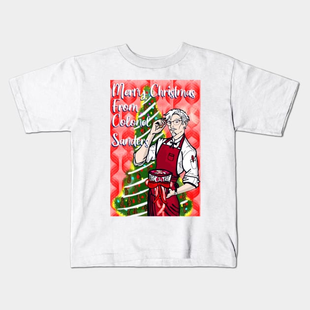 KFC for Christmas Kids T-Shirt by TL Bugg